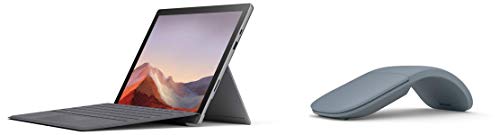 Image of Microsoft Surface Pro 7 VDV-00015 12.3 inch Touchscreen 2-in-1 Laptop (10th Gen Intel Core i5 /8GB /128GB SSD /Windows 10 Home /Intel Iris Plus Graphics), Platinum Surface Arc Mouse