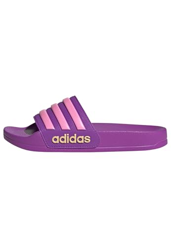 adidas Unisex Kinder Adilette Shower Slides Sandal Purple Burst/Bliss Pink/Semi Ice Tangerine 29 EU