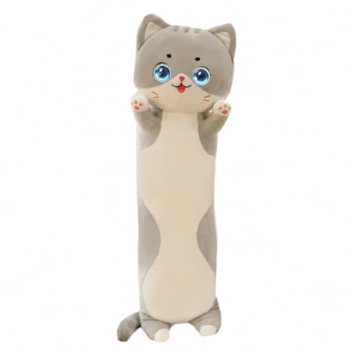 Image of Adorable Long Cat Stuffed Toy AI Plush Toy Soft Snuggly Kitty Pillow for Couch
