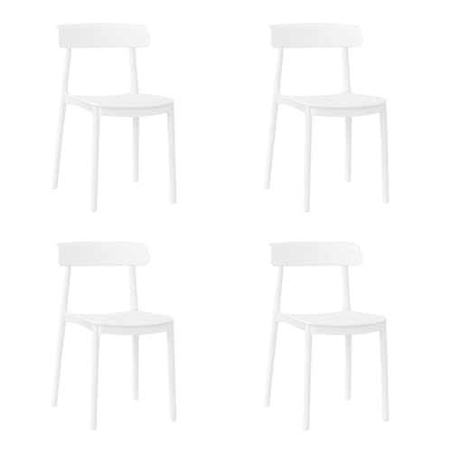 La Mejor Recopilación de Sillas de comedor de jardín los mejores 5. 48 DECOFORM Set 4 Sillas Modernas | Estilo Africa | Sillas de Plastico Resistentes | Ideal para Comedor Cocina Oficina Cafeteria Terraza Jardin A2781| Soporta 120kg