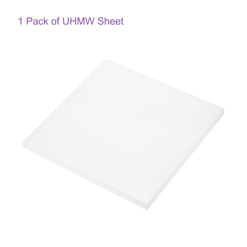Image of DMiotech 6 x 6 x 3 /8 Inch Plastic UHMW Sheets, Ultra High Molecular Weight Polyethylene, Opaque White Polyethylene Board for Automotive, Chemical, Manufacturing, DIY Home Kitchen