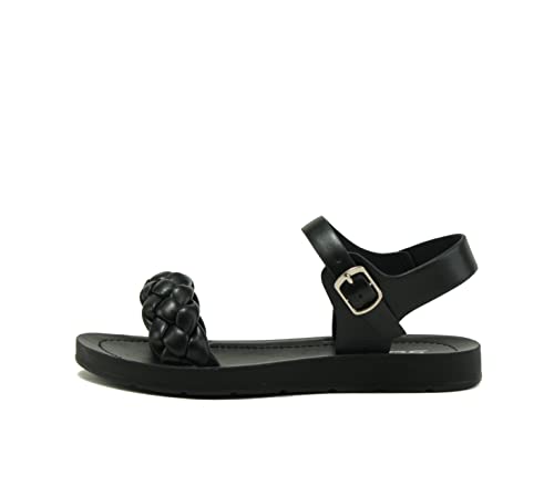 Soda TARINA-2 KIDS/CHILDREN/GIRLS Casual Open Toe Single Braided Band Fashion Slide Flat Sandal with Adjustable Ankle Strap