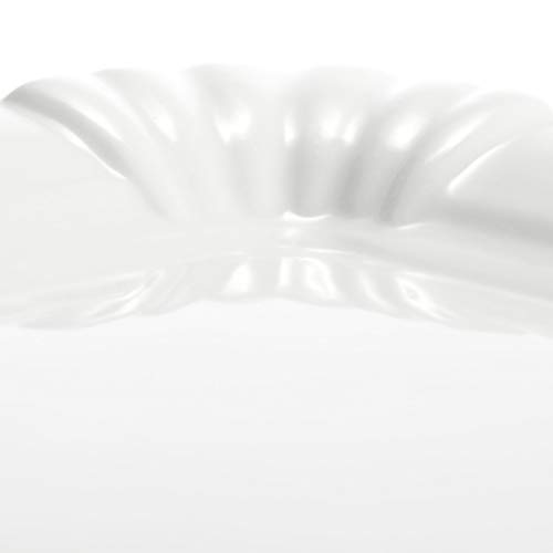 COM-FOUR® 6x Edel porseleinen borden - dessert bord in wit - serveer bord in friet design - 20,5 x 13,5 cm (06 stuks - plat) - Image 8