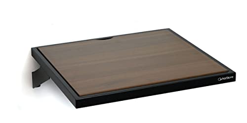 NorStone Esse WS Wandregal für Plattenspieler aus Vinyl, Schwarz und Walnuss