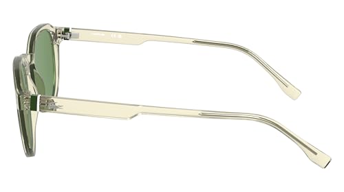 Lacoste Men's Sunglasses L6052S - Transparent Yellow with Solid Green Lens3