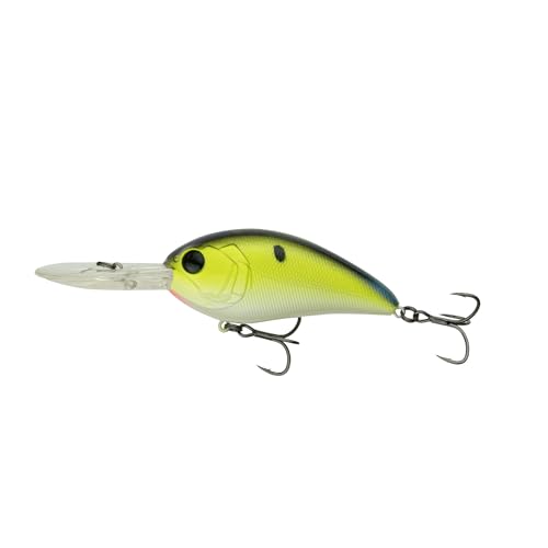 6th Sense Crush Deep Diving Crankbait – Premium Deep Water Fishing Lure with 3D Detailing, Sharp Black Nickel Hooks & Deflecting Lip Geometry (Chartreuse Pro Blue, 400DD (1.30oz.))