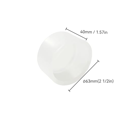 Image of 4Pcs Rubber End Caps ID 63mm (2-1 /2 inch) Clear Flexible Protective Caps Soft Elastic Dustproof Cover for Rod Tube Screw Bolt
