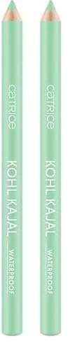 Catrice Kohl Kajal Crayon khôl imperméable n° 140 Vert définissant, brillant, scintillant, végétalien, imperméable, sans particules de microplastique, sans nanoparticules, 1 pièce (0,78 g) (Lot de 2)