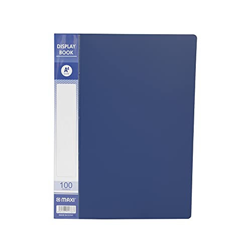 Maxi MX-DB100B Display Book with 100 Pockets Blue