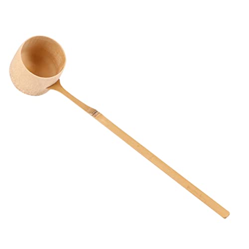 VINTORKY Japanese Style Bamboo Spoon Long Handle Serving Spoon for Tea and Water