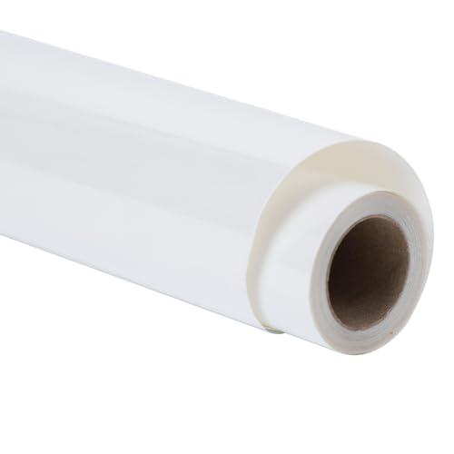 Image of guangyintong Reflective White Heat Transfer Vinyl HTV Rolls, 12 inch x 8ft Reflective Iron on Vinyl for T-Shirts, White HTV Vinyl for All Cutter Machine Easy to Cut & Weed for HTV DIY Design
