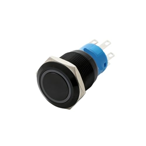 Interruptor de boton pulsador de 19mm con iluminacion LED de anodo comun