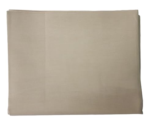 Image of Pure Cotton Poplin Unstitched Fabric 2.2 Meters x 32 Inches Solid Colour Cloth Material for Women's Saree Skirts, Petticoats, Pyjamas, Patiyala Pants, Salwar Etc. (Beige)