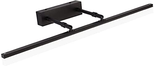 Salle de bains luminaire vanité applique murale rétractable noire 50cm