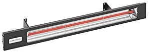 Miniatura 2 de Infratech SL4024B Slim Line - Calentador de patio de 4000 W acabado a elegir placa frontal de acero inoxidable con borde de bronce