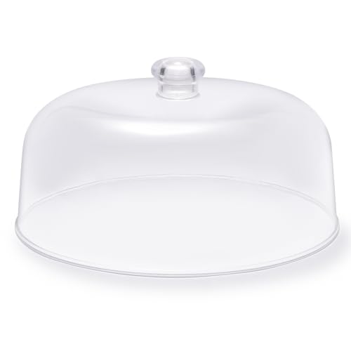11-inch Plastic Acrylic Cake Dome Cover, Suitable for Cake Stand Plates Transparent Cake Cover(Transparent Handle)