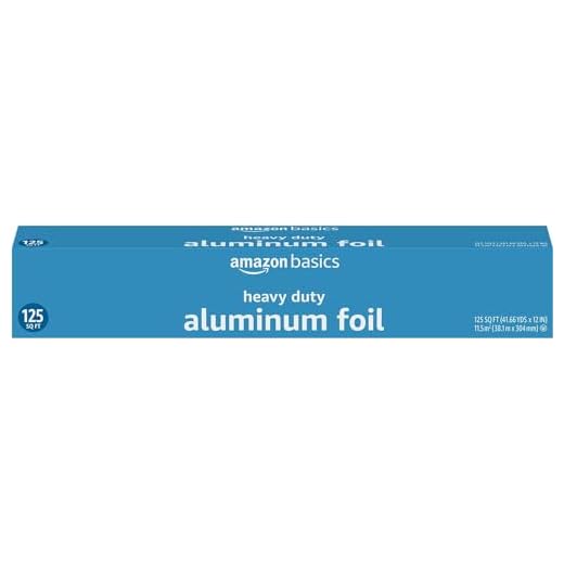 Amazon Basics Heavy Duty Aluminum Foil, 125 Sq Ft (Pack of 1)