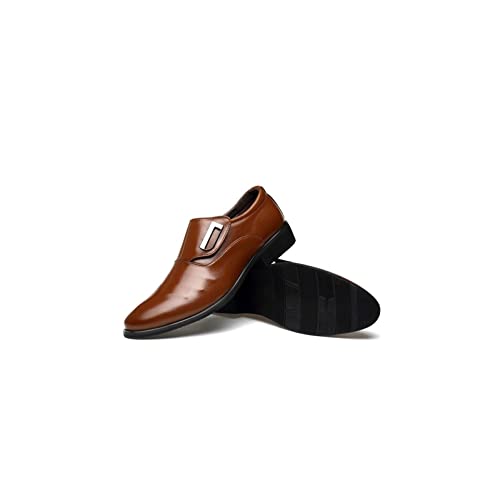 Herrklänningskor Oxford skor för män klädskor män skor pekade tå affärsbröllopskor (Auburn, 13)
