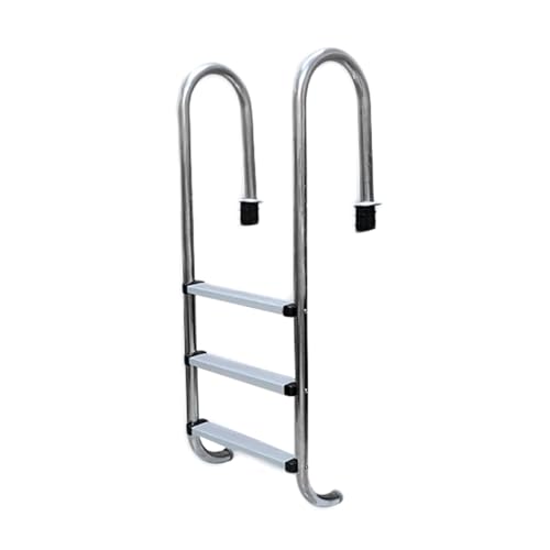 Escalera para piscina con 3 peldaños de acero inoxidable miniatura 1
