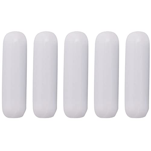 Kqcibz 5 Pcs 25mm(1 Inch) PTFE Magnetic Stirrer Mixer Stir Bar,White Color,Laboratory Bar,Stir Plate Bar,7mm25mm Stir Bars