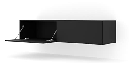 BIM Furniture Meuble TV Bingo - Noir Mat - L 140 Cm – Image 5