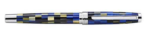 Xezo Urbanite Blue Retro-Style Serialized Fine Fountain Pen (Urbanite Blue F). No Two Alike #TOP3