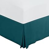 Utopia Bedding Twin Bed Skirt - Soft Quadruple Pleated Ruffle - Easy Fit with 15 Inch Tailored Drop - Hotel Quality, Shrinkage and Fade Resistant (Twin, Teal)