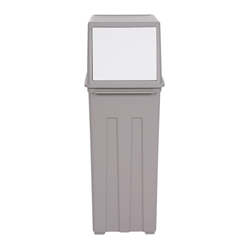 Caneca de basura rectangular gris 8 galones miniatura 2