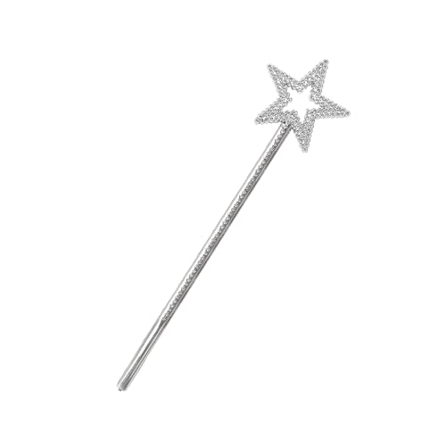 LVVXIXI 1PCS Star Wand Pentagram Plastic Magic Wand Role Play Costume Accessories Halloween Show Props for Girls Princess Elf Witch