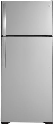 GE 17.5 Cu. Ft. Top Freezer Refrigerator in Fingerprint Resistant...