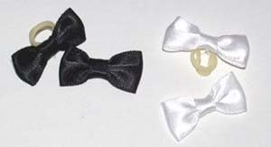 A Pets World 4 Tiny Bow Tie Hair Bows for Boy Dogs