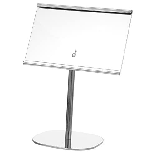 COLLBATH Menu Holder Sign Table Place Holders Gold Table Number Holder Table Top Display Stand Place Stand Hangers Poster Stand Acrylic Headband Holder Paper Cards Clip Rack Stainless Steel