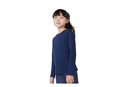 Blusa Básica Infantil Menina Manga Longa - Azul 006