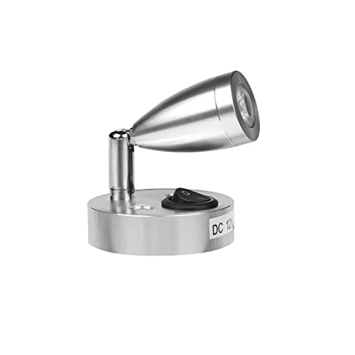 CPROSP Motorhome Lighting Aluminium Reading Lamp Warm White with Switch 3000K, *2pcs-warm White-silver