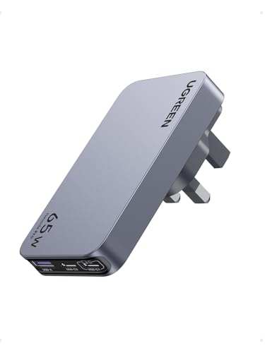 UGREEN USB C Charger 65W Fast Charger Plug Nexode Pro 3-Port GaN Travel Charger Adapter with US/UK/EU Plugs Compatible with MacBook Pro/Air iPad Pro iPhone 17 Pro/Air/17/16 Galaxy S24 Pixel 9 etc