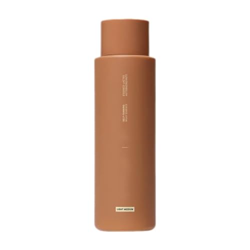 Self-Tanning Milky Essence Self Tanner for Face and Body Bronzed Tan While Nourishing Skin for an Effortless Full-Body Glow. Silky Formula Glides Onto Skin for Foolproof (Light Medium)