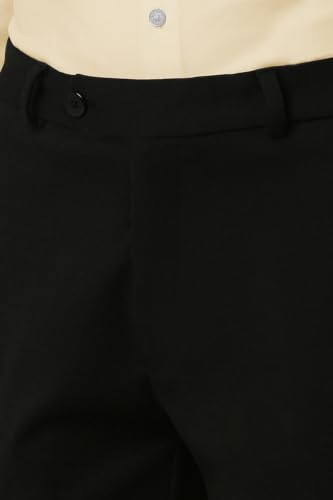 Image of Peter England Men's Premium Formal Stretchable Knit Super Slim Fit Trouser | Comfort Lycra | 360-Degree Stretch