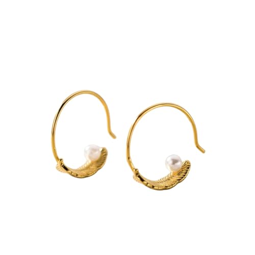 Boucles d'oreilles 925 Argent Sterling trèfle orné de perles fines