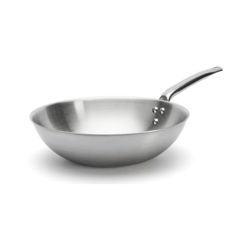 De Buyer Alchimy Wok Poêle 28 cm, Acier Inoxydable