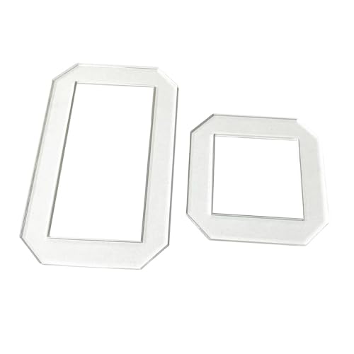 JISADER 2 Plantillas de Acolchado para Principiantes, Reglas Profesionales de acrílico Transparente para Cortar Accesorios de Manualidades, Pequeño