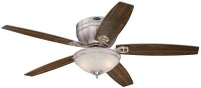 52 in. Indoor Ceiling Fan with LED Light Kit Brushed Nickel