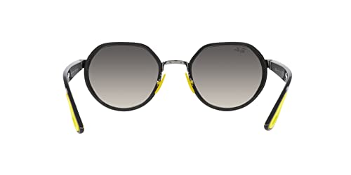 Ray-Ban Unisex RB3703M Scuderia Ferrari Collection Round Sunglasses, Gunmetal/Grey Gradient , 51 mm - image 6