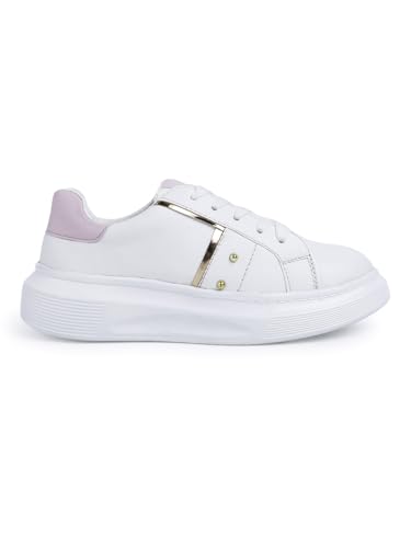 Image of Longwalk White Sneakers for Women & Girls | Trendy & Lightweight Casual Shoes