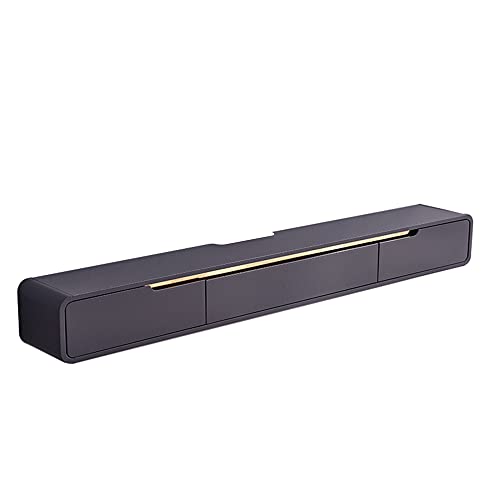 Mueble de TV Colgante, Mueble de TV de Pared con Orificio para Cable, para Almacenamiento de decodificadores, routers, Dormitorio, Sala de Estar, Oficina, etc.