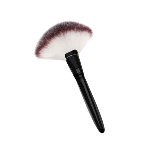 FRCOLOR Fluffy Fan Brushes for Facials Large Makeup Brush for Liquid Base and Concealer for Busy Women Random