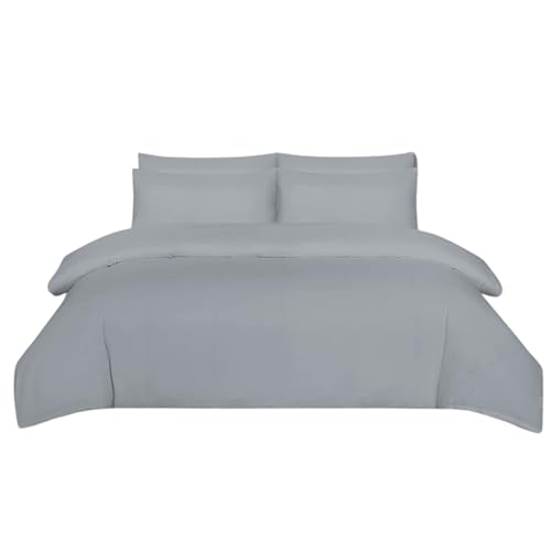 Ev Dekor®Duvet Cover Sets Silver, Silver / Grey, Double
