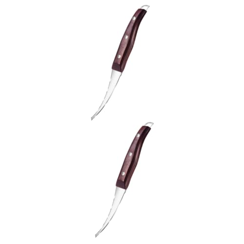 PRETYZOOM 2 Uds Cuchillo De Alambre De Camarón De Acero Inoxidable Para Pelar Camarones Removedor De Escala De Piel De Pescado Dispositivo De Descascarado De Cangrejos