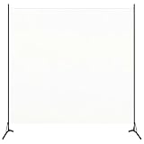 Gecheer Raumteiler Weiß 175x180 cm Stoff, Raumtrenner Paravent für Open-Space Büro Event-Location Co-Working Space320735