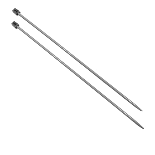 JYC CREATIVE Pair of Knitting Needles 5mm x 35cm, Long Needles with Ergonomic Grip Grip Handle