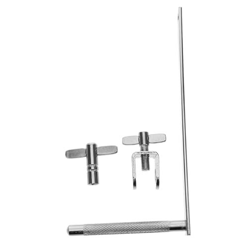 Abrazadera ajustable para cowbell y bombo, soporte metálico versátil para percusión, para fijar cowbells y tambores de forma segura en ensayos y presentaciones miniatura 1